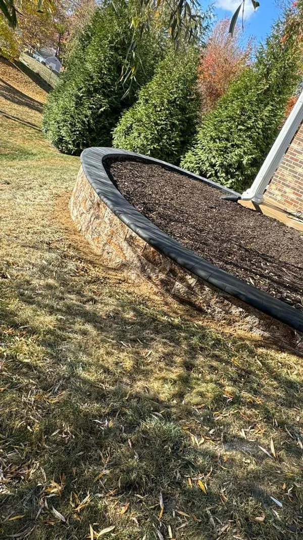 Concrete Wall Block Retaining Wall — curved edge