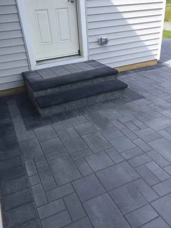 Patios featuring integrated steps with paver finish in Newark, Delaware